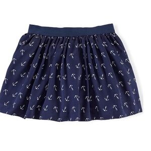 Ralph Lauren Girls Blue Nautical Anchor Print Skirt